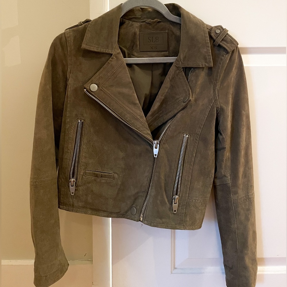 SL8 Olive Green Suede Jacket